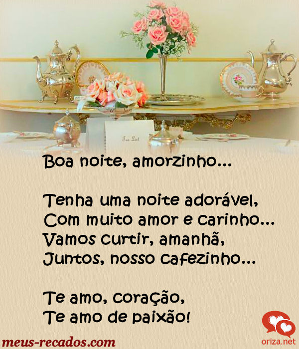 Boa Noite Amorzinho Orizanet Portal Gifs By Oriza Frases